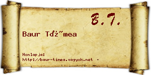 Baur Tímea névjegykártya