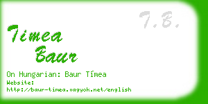 timea baur business card